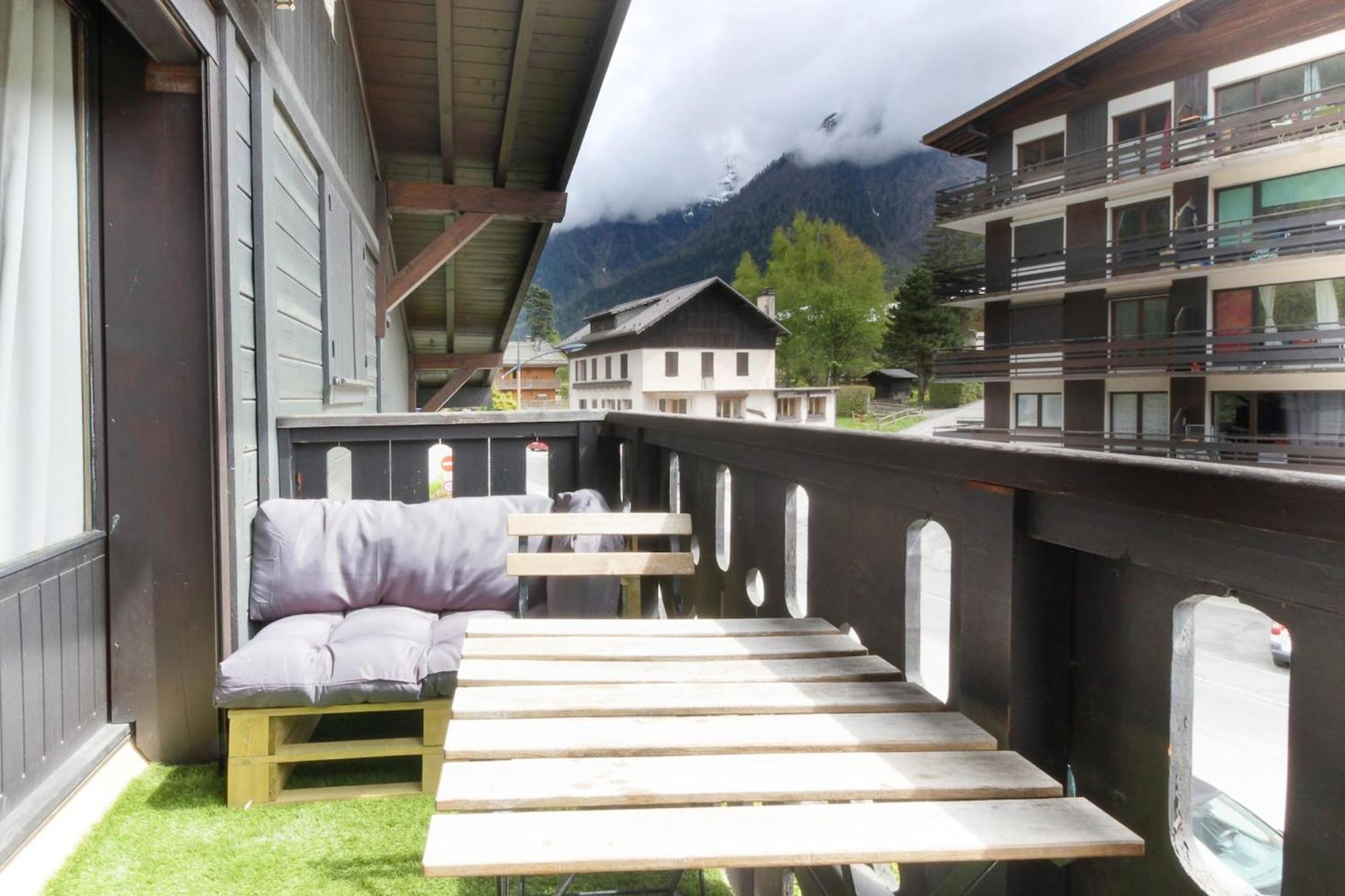 Les Dryades - Renove - Balcon Avec Vue Mt Blanc Les Houches Exteriör bild