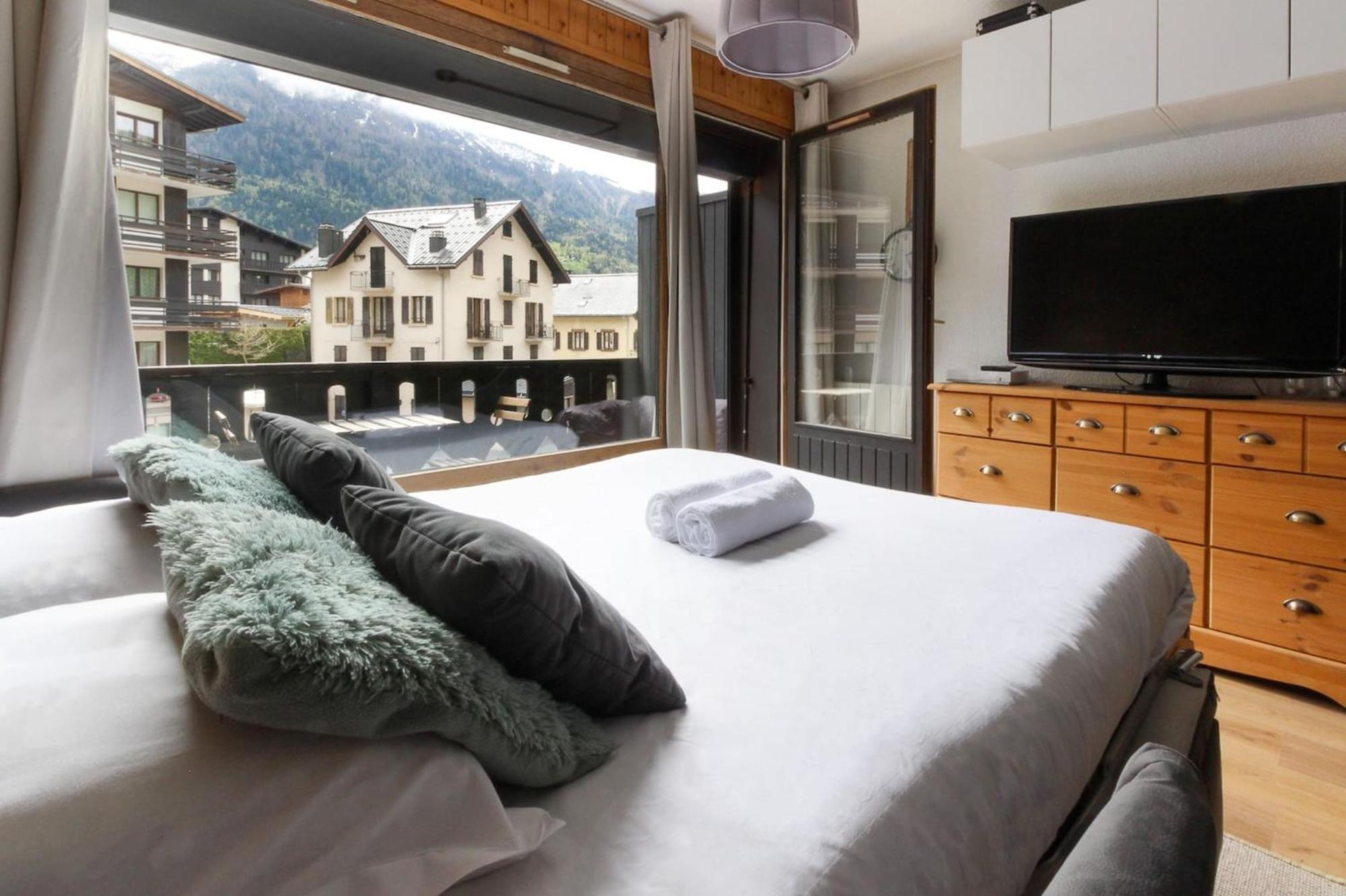 Les Dryades - Renove - Balcon Avec Vue Mt Blanc Les Houches Exteriör bild